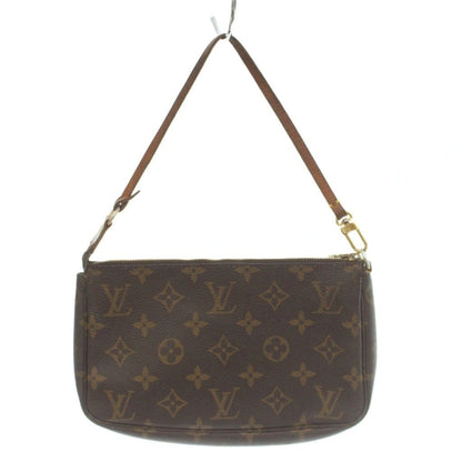 Louis Vuitton Monogram Pochette Soir Handbag Canvas Logo Brown — view 3