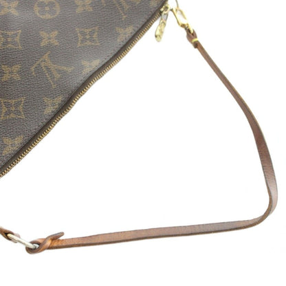 Louis Vuitton Monogram Pochette Soir Handbag Canvas Logo Brown — view 6