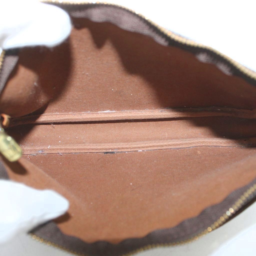 Louis Vuitton Monogram Pochette Soir Handbag Canvas Logo Brown — view 5
