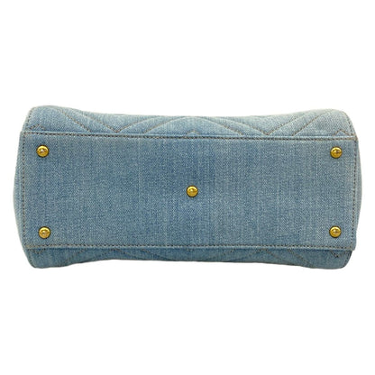 Gucci Tote Bag GG Marmont Light Blue Navy Faux Pearl Leather — view 5