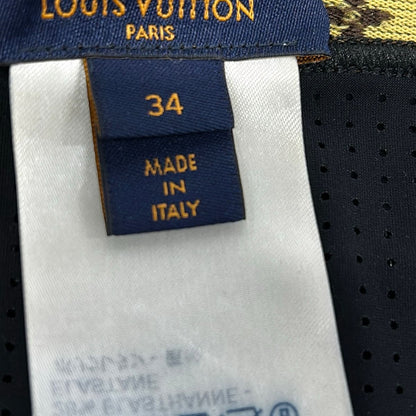 Louis Vuitton Black Dark Brown Beige Leggings Monogram Pattern — view 5
