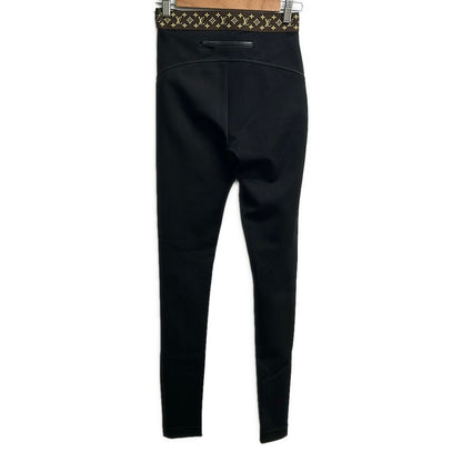 Louis Vuitton Black Dark Brown Beige Leggings Monogram Pattern — view 2