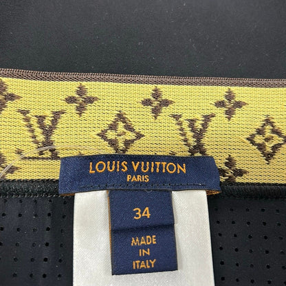 Louis Vuitton Black Dark Brown Beige Leggings Monogram Pattern — view 3