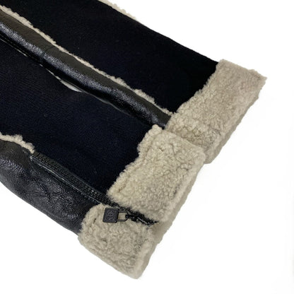 Chanel Jacket L Sport Line Black White Winter Shearling 42 — view 7