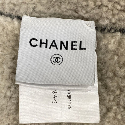 Chanel Jacket L Sport Line Black White Winter Shearling 42 — view 3