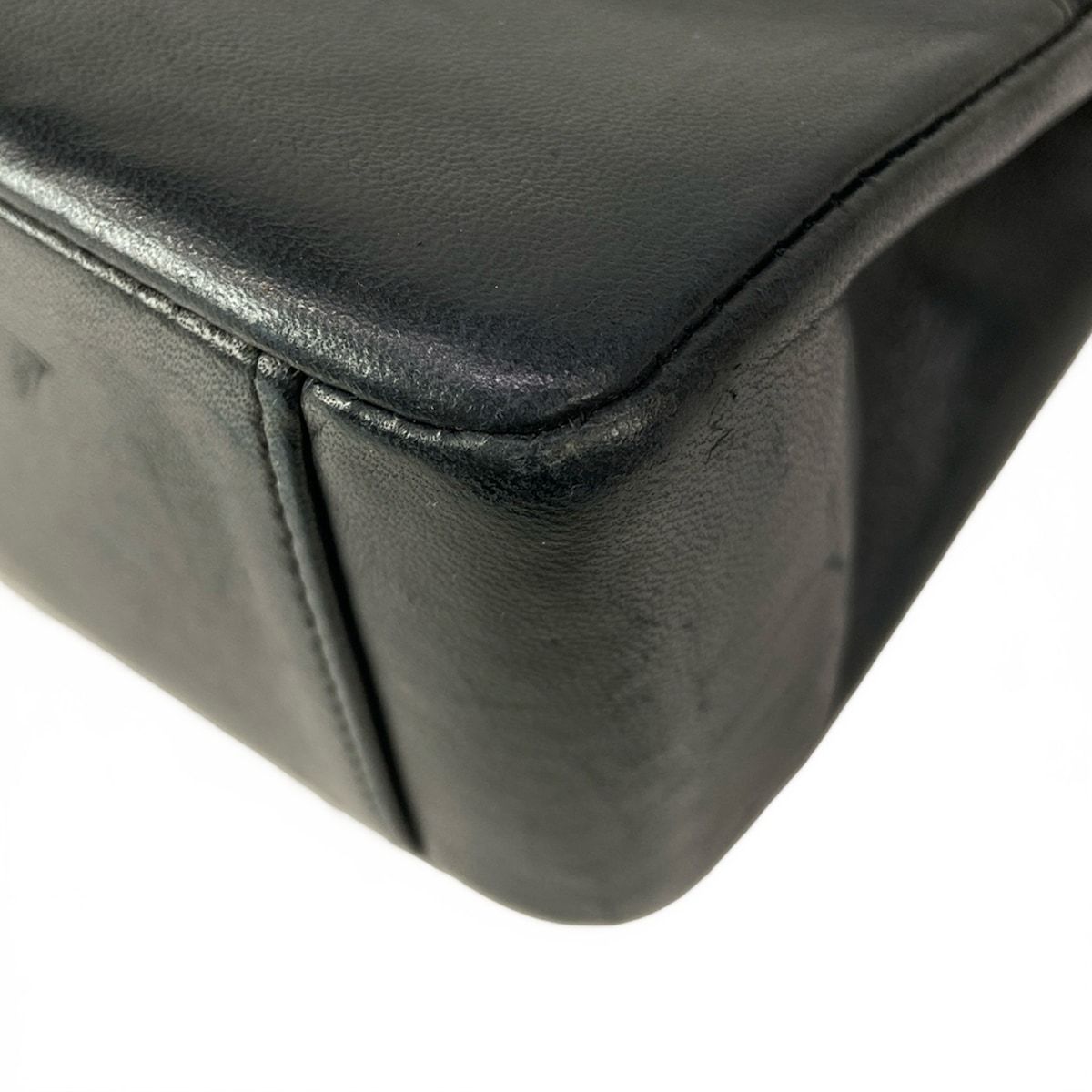Chanel Handbag Quilted Black Gold CC Logo Lambskin — view 6