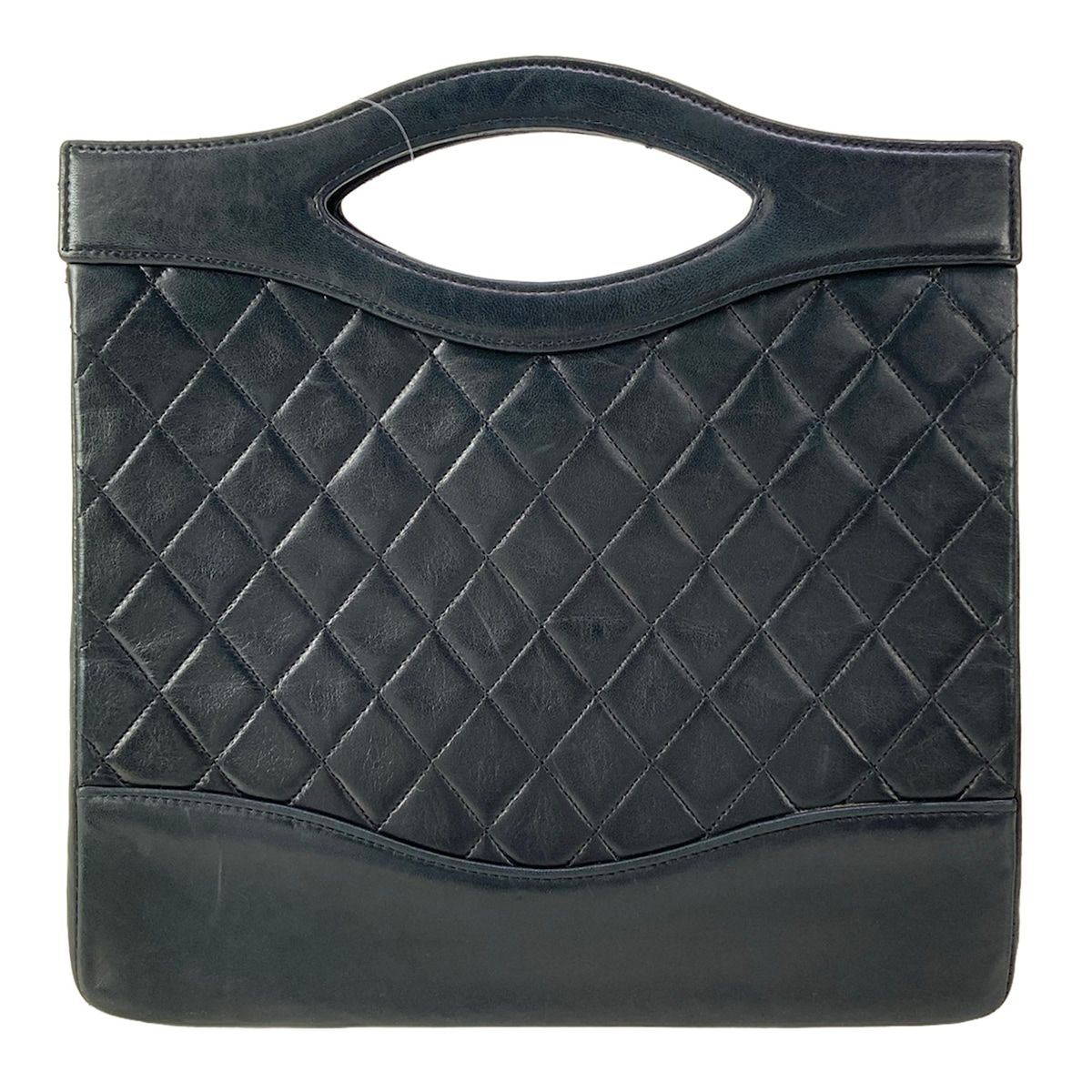 Chanel Handbag Quilted Black Gold CC Logo Lambskin — view 3