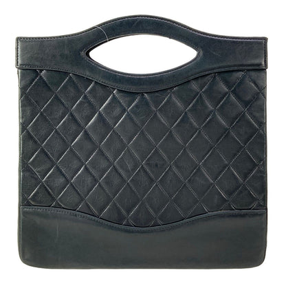 Chanel Handbag Quilted Black Gold CC Logo Lambskin — view 3
