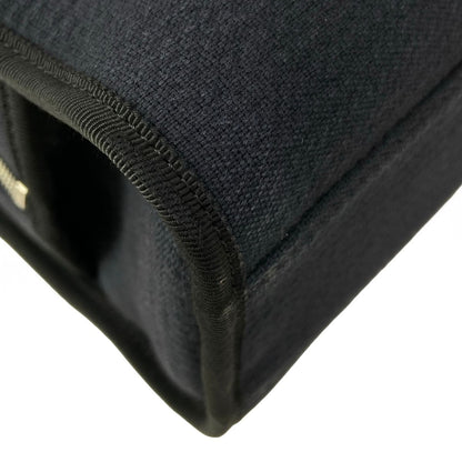 Chanel Shoulder Bag Deauville Line Black Metal 2-Way Chain Silver — view 7
