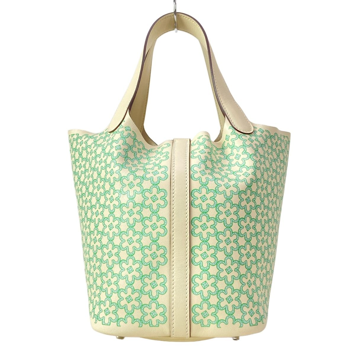 Hermes Handbag Picotin Lock PM Lucky Daisy Nata Vert Silver — view 4