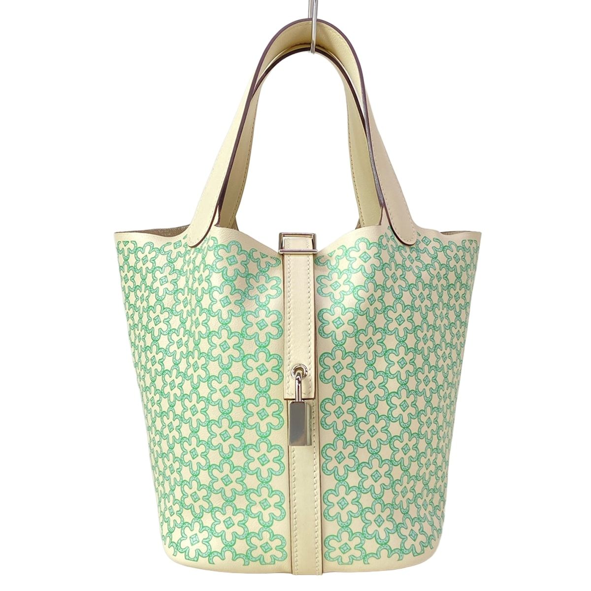 Hermes Handbag Picotin Lock PM Lucky Daisy Nata Vert Silver — view 2