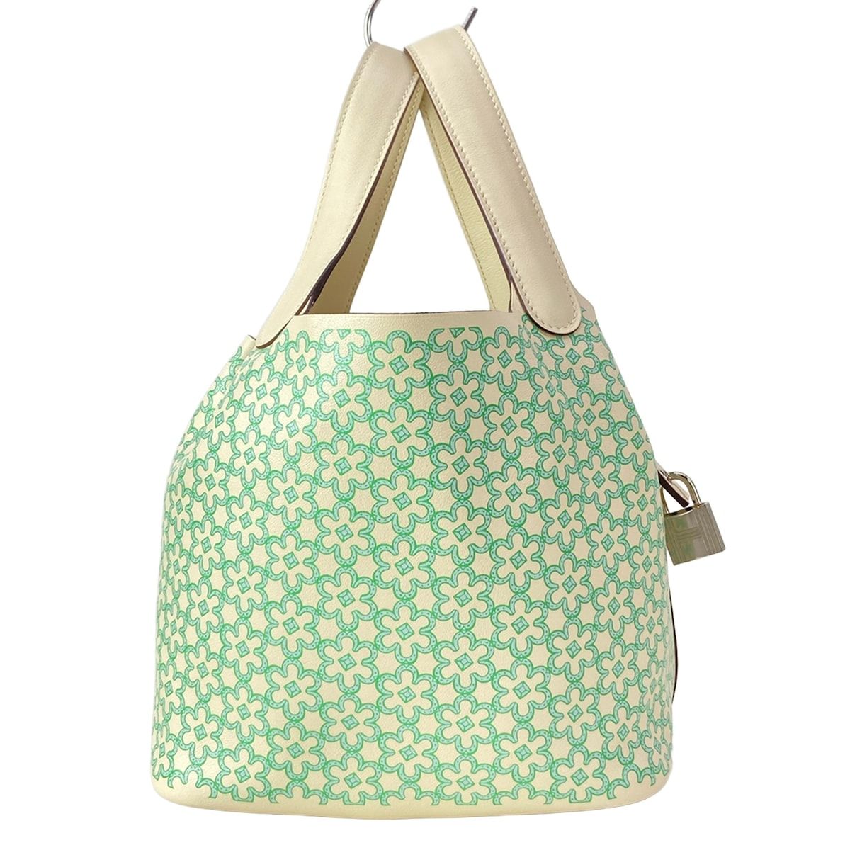 Hermes Handbag Picotin Lock PM Lucky Daisy Nata Vert Silver — view 3