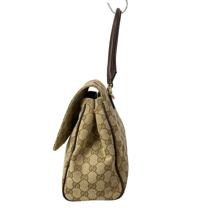 Gucci Handbag Paparazzo Top Handle Bag Beige Dark Green Multi Leather — view 4