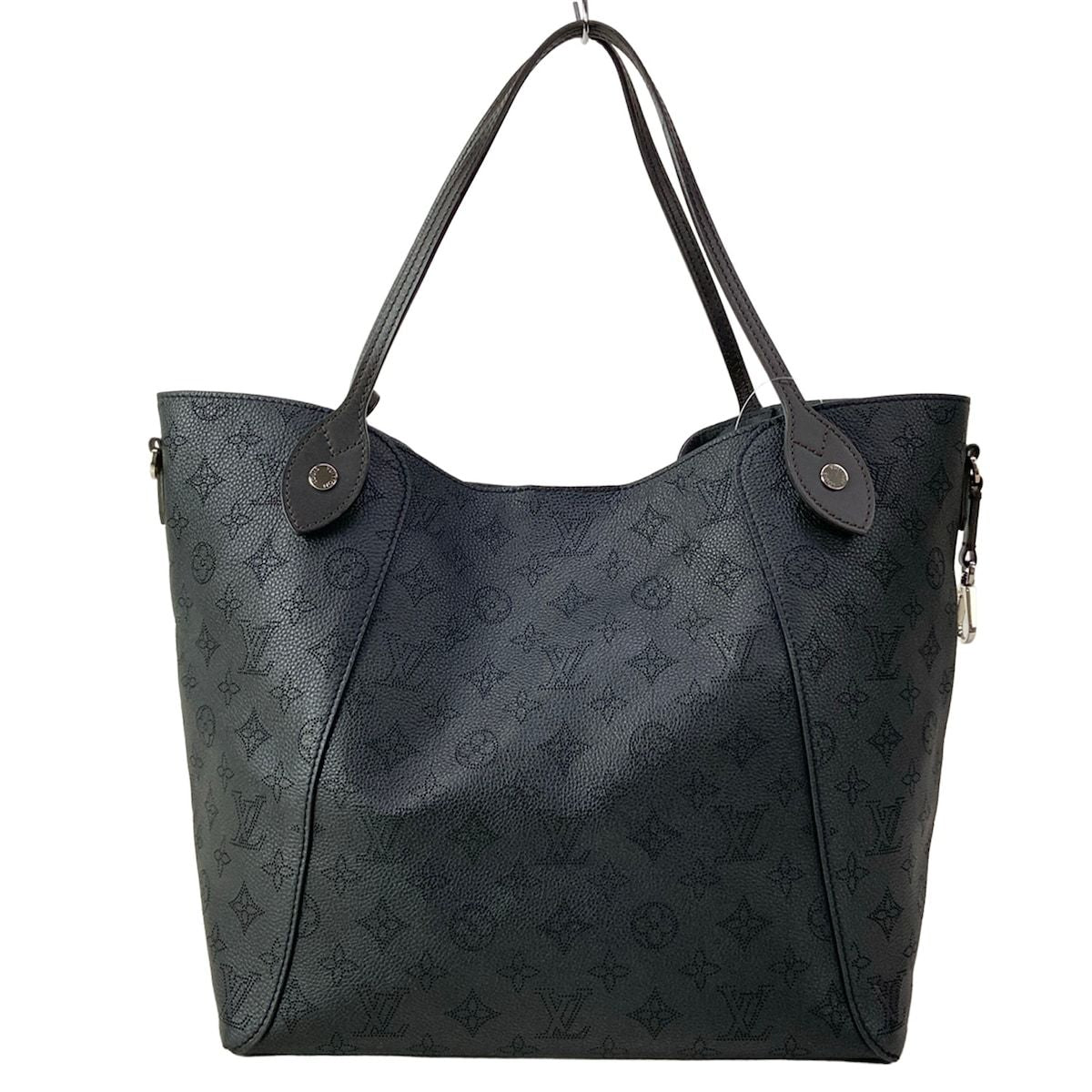 Louis Vuitton Tote Bag Mahina Hina MM Noir Leather — view 3