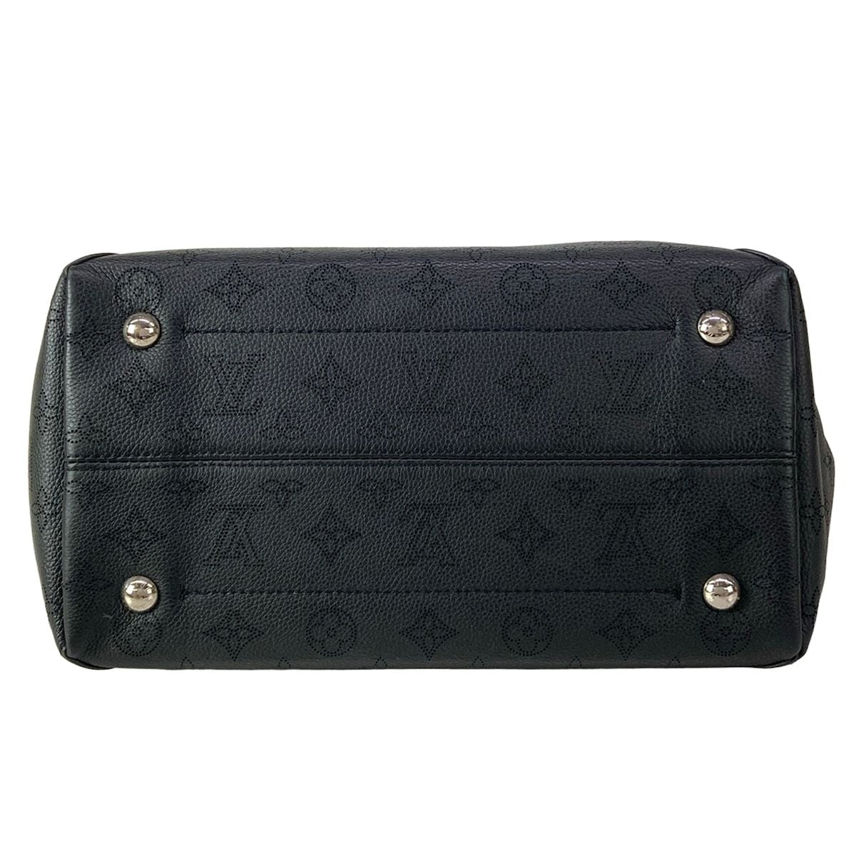 Louis Vuitton Tote Bag Mahina Hina MM Noir Leather — view 5