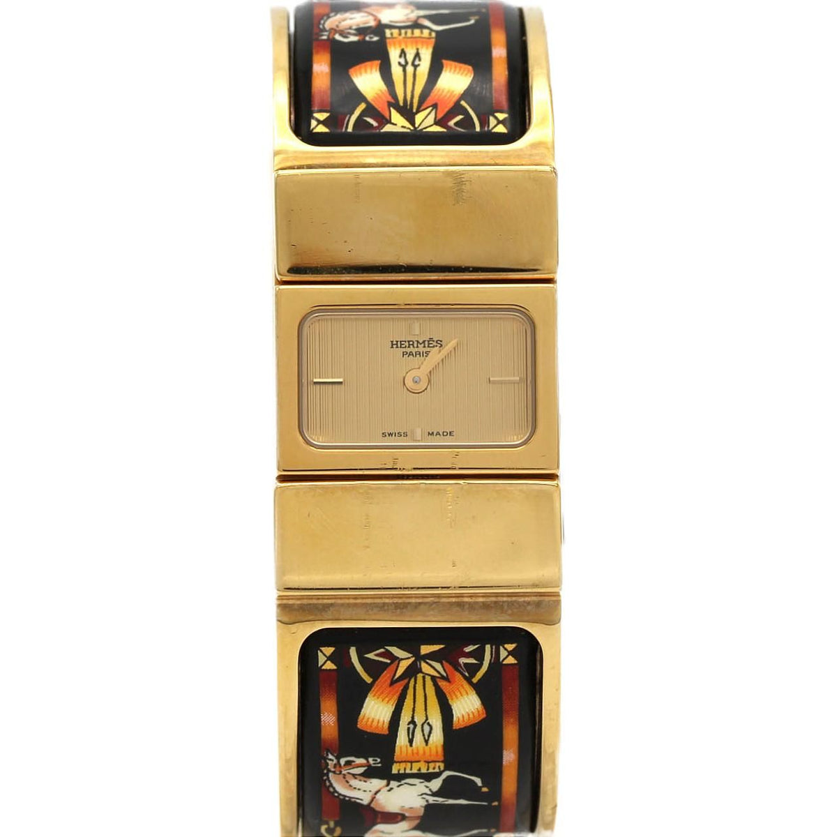 Hermes Loquet Enamel Quartz Watch