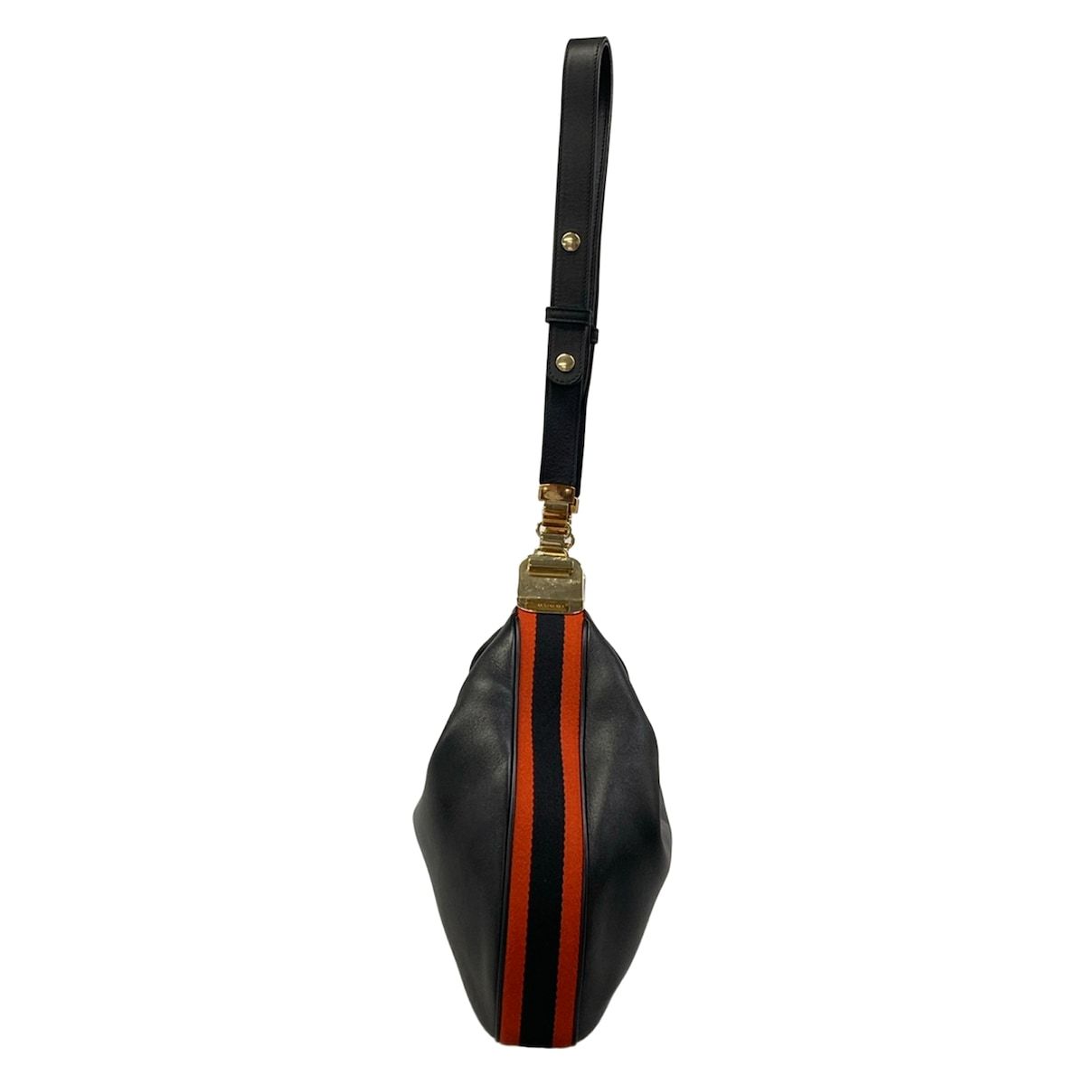 Gucci Shoulder Bag Attache Bag Black Orange Leather — view 2