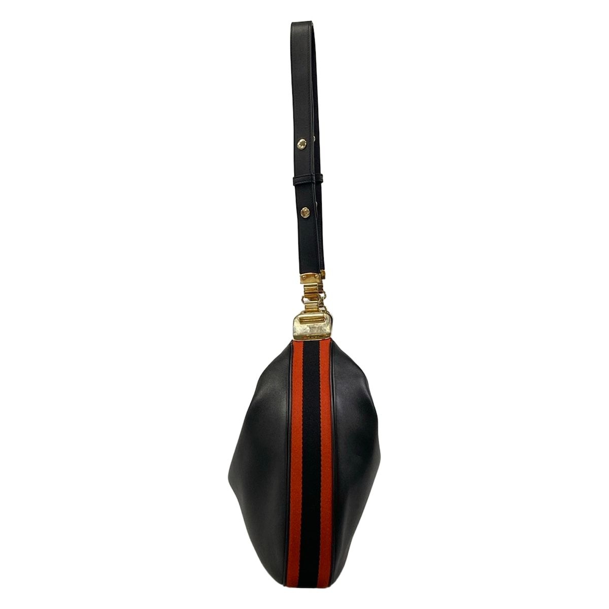 Gucci Shoulder Bag Attache Bag Black Orange Leather — view 4