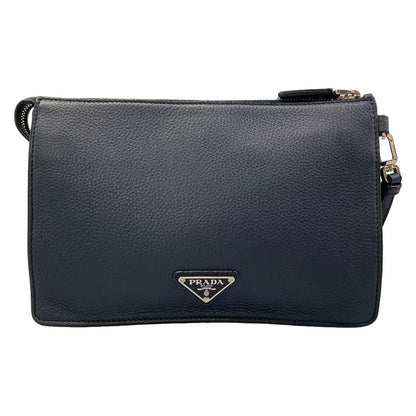 Prada Second Bag Dark Navy Leather — view 3