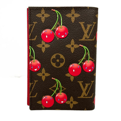 Louis Vuitton Case Monogram Cherry LV Takashi Murakami Couverture Passport NM — view 2