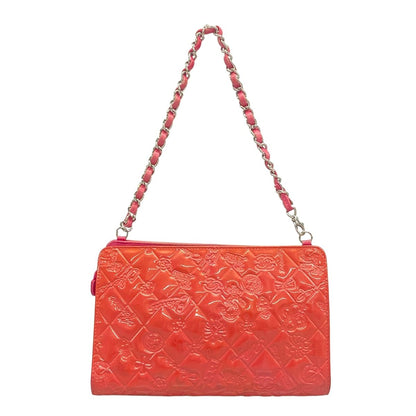 Chanel Shoulder Bag Symbol Charm Pink Mini Pouch Chain Leather — view 3