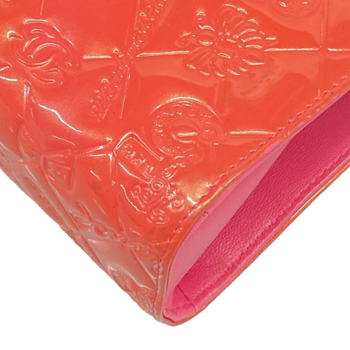 Chanel Shoulder Bag Symbol Charm Pink Mini Pouch Chain Leather — view 6