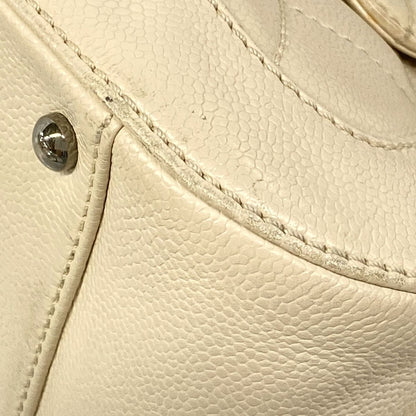 Chanel Handbag 2.55 Quilted Ivory Silver Turnlock — view 6