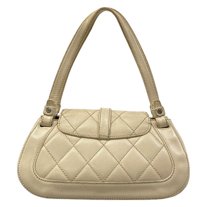 Chanel Handbag 2.55 Quilted Ivory Silver Turnlock — view 3