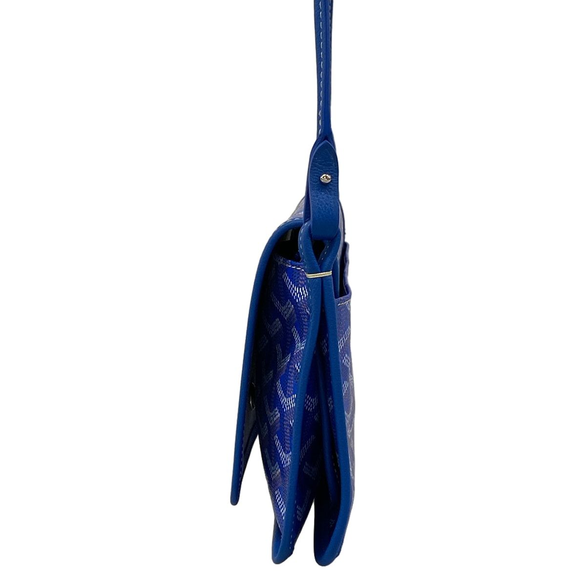Goyard Shoulder Bag Plumet Blue Leather — view 4