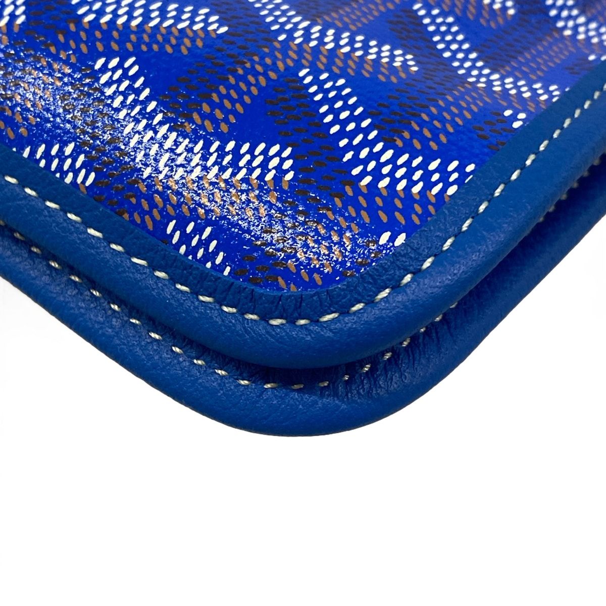 Goyard Shoulder Bag Plumet Blue Leather — view 6