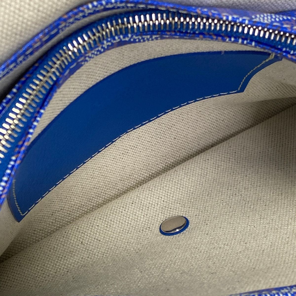 Goyard Shoulder Bag Plumet Blue Leather — view 7