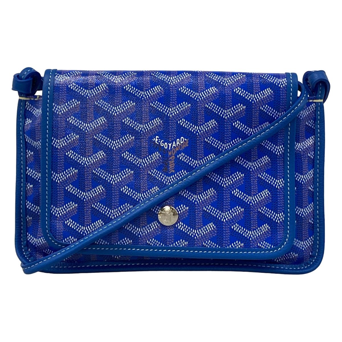 Goyard Shoulder Bag Plumet Blue Leather