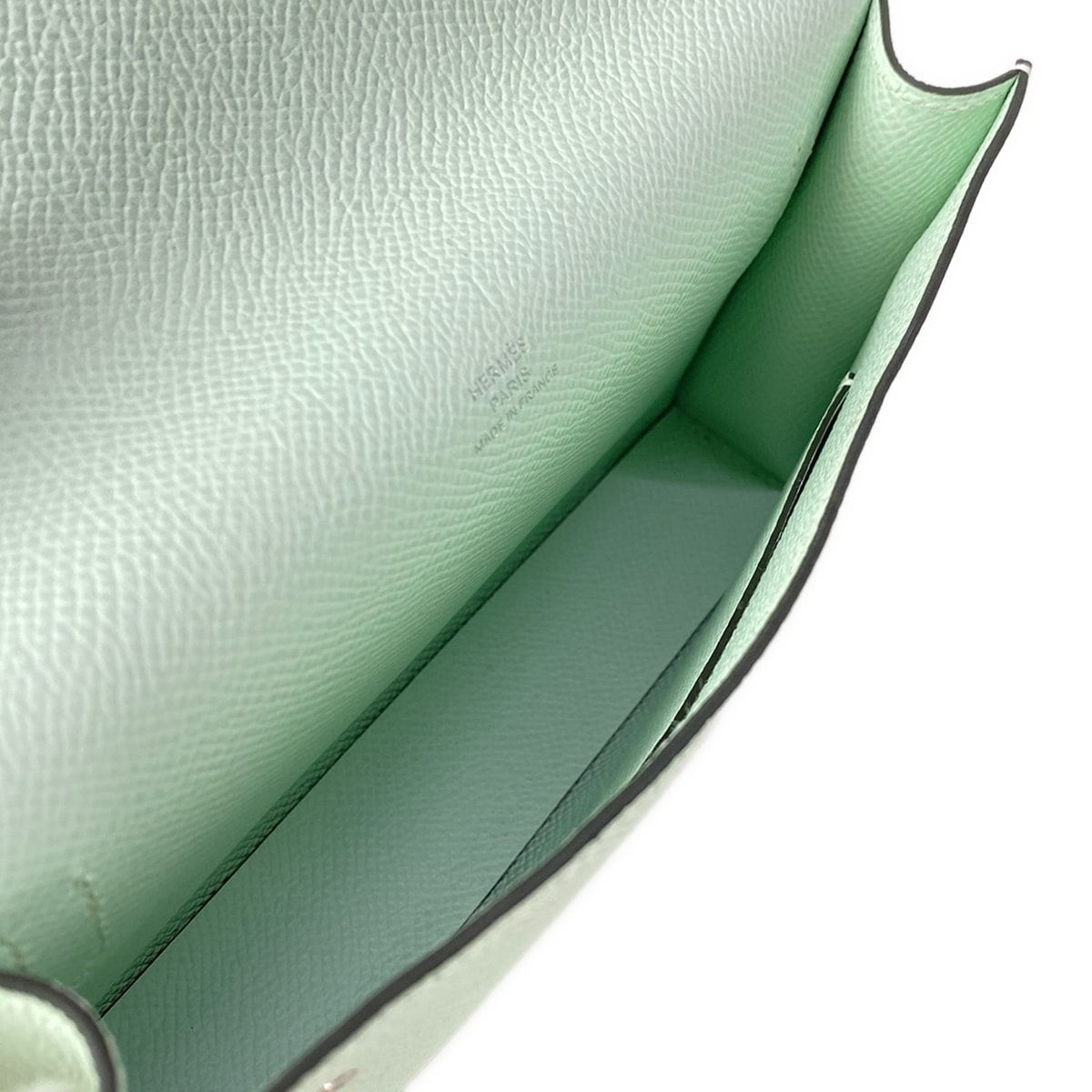 Hermes Wallet Nap to Go Vert Peppermint on Chain Silver Shoulder Bag — view 4