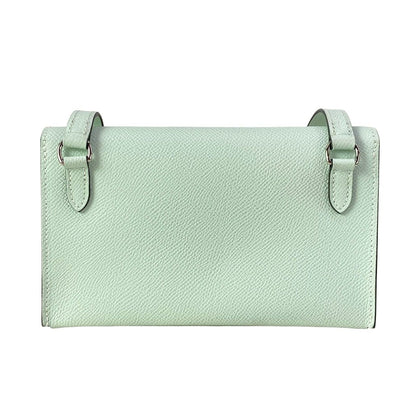 Hermes Wallet Nap to Go Vert Peppermint on Chain Silver Shoulder Bag — view 2