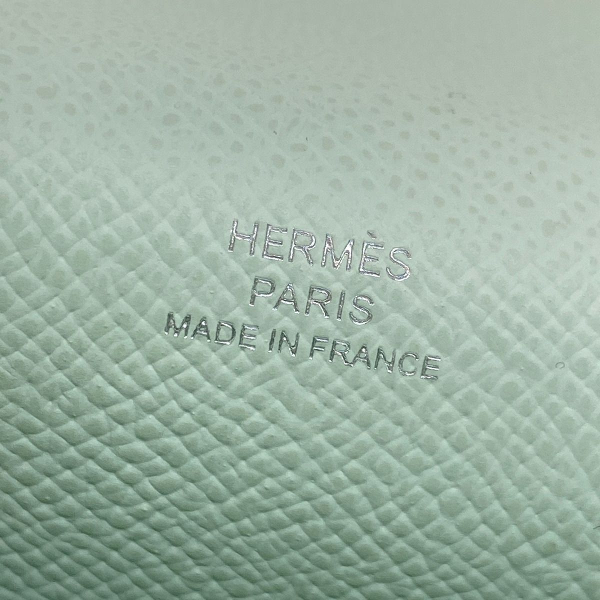 Hermes Wallet Nap to Go Vert Peppermint on Chain Silver Shoulder Bag — view 5