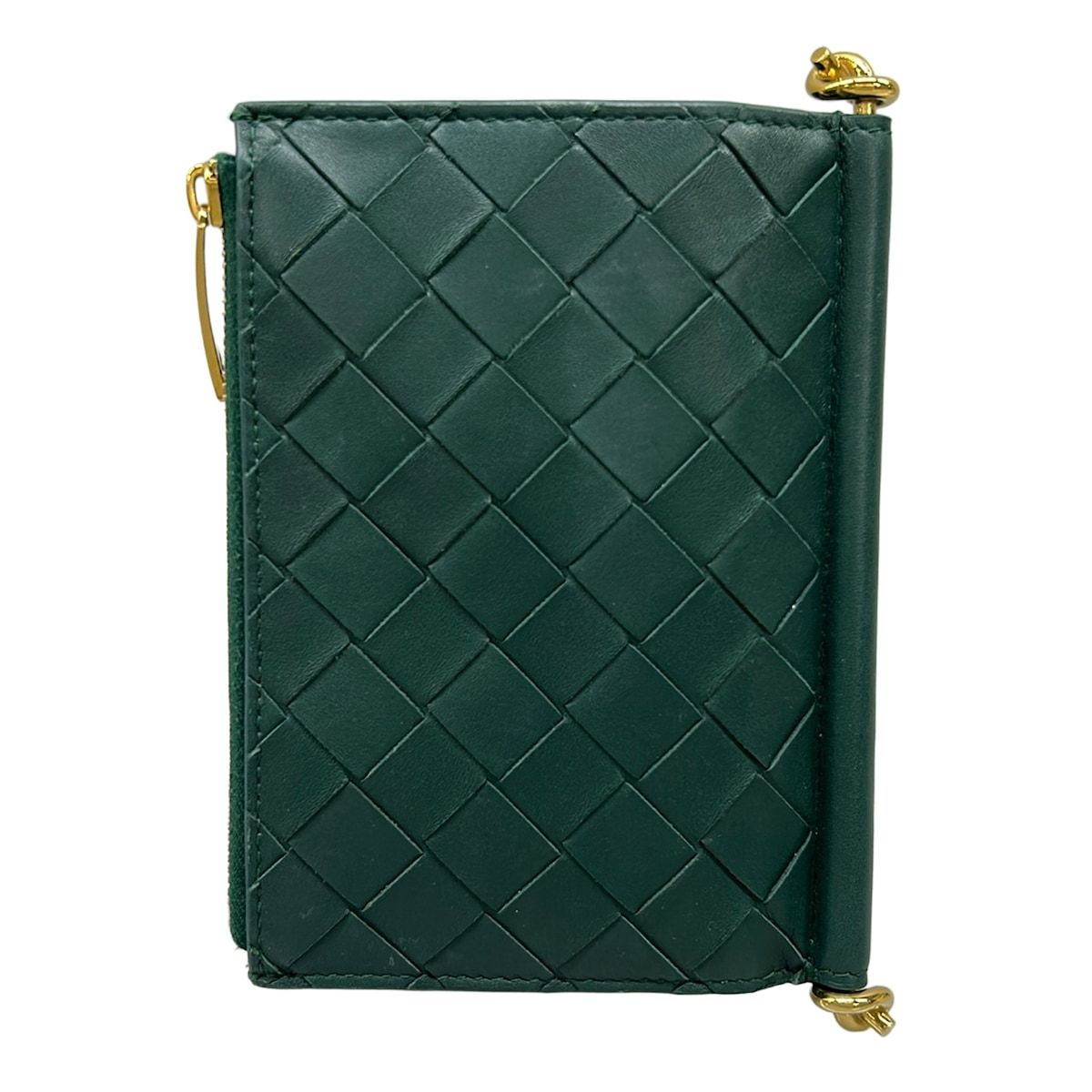 Bottega Veneta Bifold Wallet Solstice Dark Green Leather — view 2