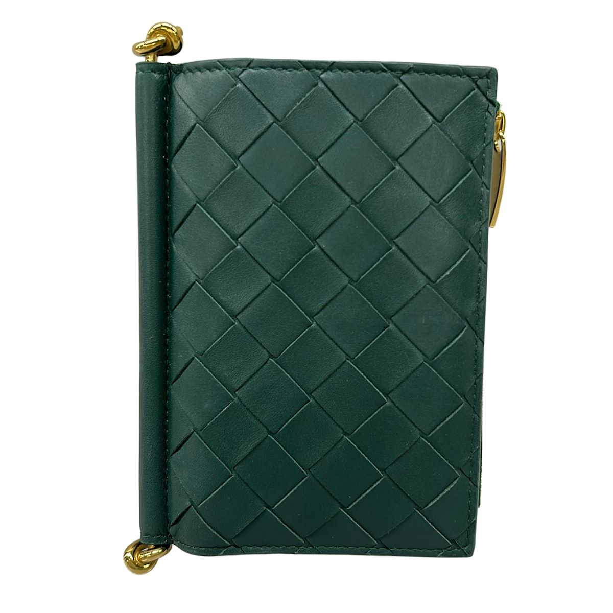 Bottega Veneta Bifold Wallet Solstice Dark Green Leather