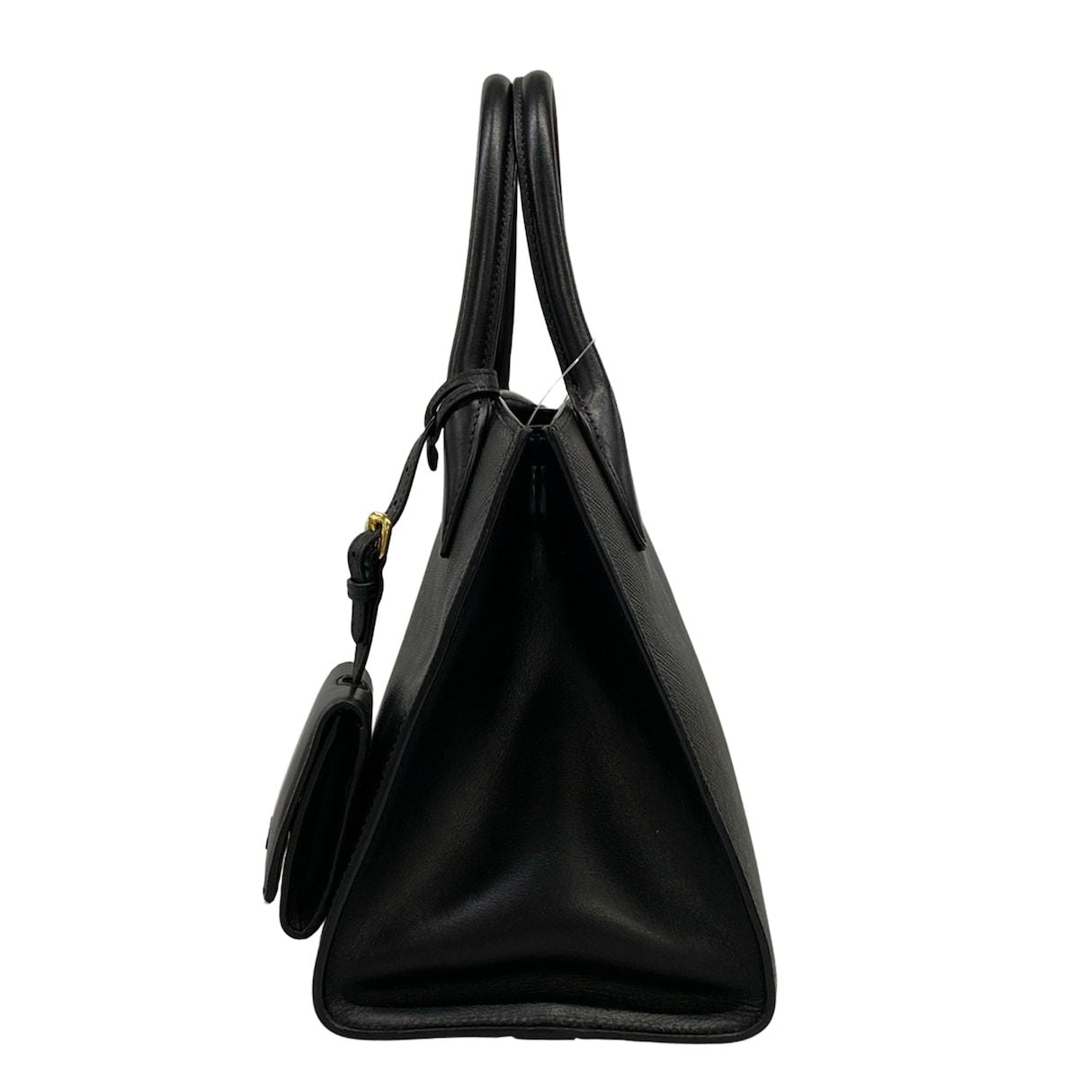 Prada Handbag Monochrome Black Leather — view 4