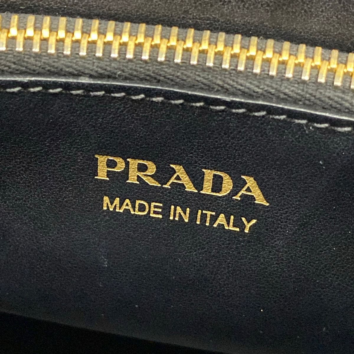 Prada Handbag Monochrome Black Leather — view 8