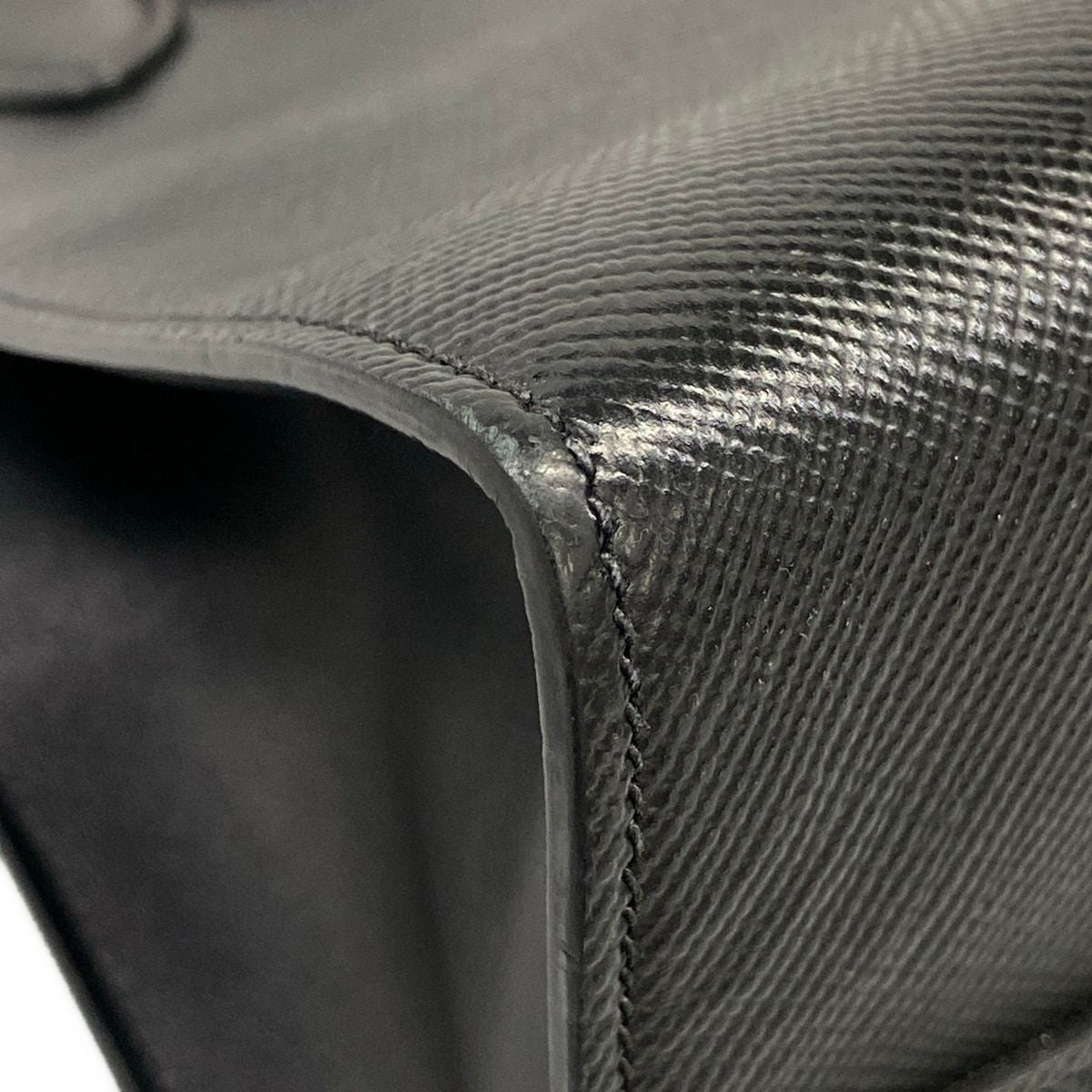 Prada Handbag Monochrome Black Leather — view 6