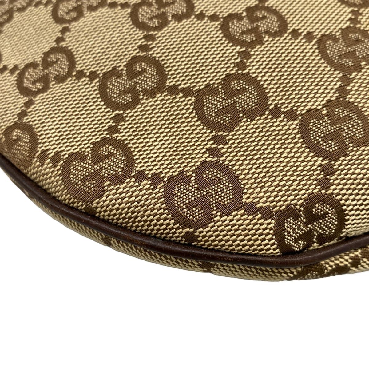 Gucci Shoulder Bag Interlocking G Beige Dark Brown Leather — view 6