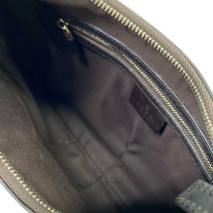 Gucci Shoulder Bag Interlocking G Beige Dark Brown Leather — view 7