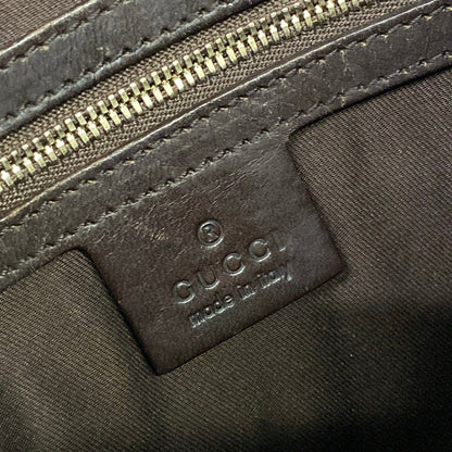 Gucci Shoulder Bag Interlocking G Beige Dark Brown Leather — view 8