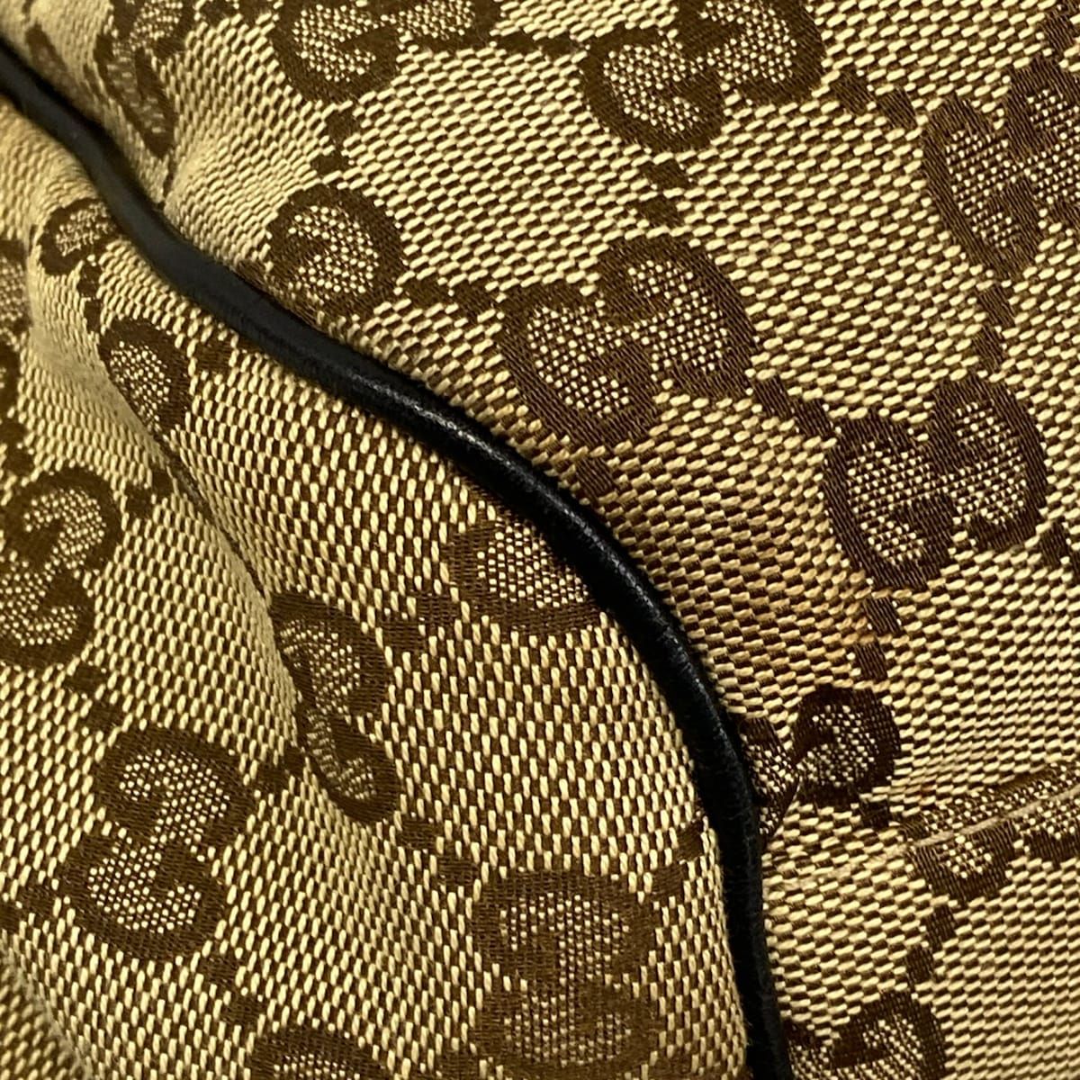Gucci Handbag Sookie GG Pattern Beige Dark Brown Black Leather — view 6
