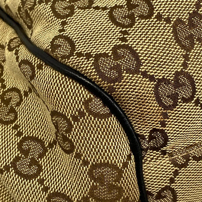 Gucci Handbag Sookie GG Pattern Beige Dark Brown Black Leather — view 6