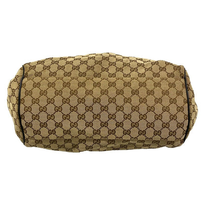 Gucci Handbag Sookie GG Pattern Beige Dark Brown Black Leather — view 5