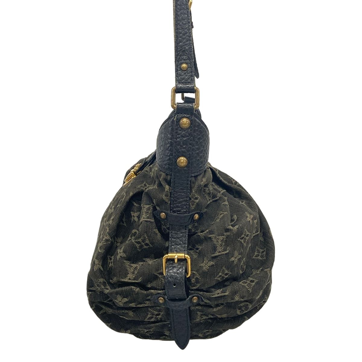 Louis Vuitton Shoulder Bag Monogram Denim Slightly Noir — view 4
