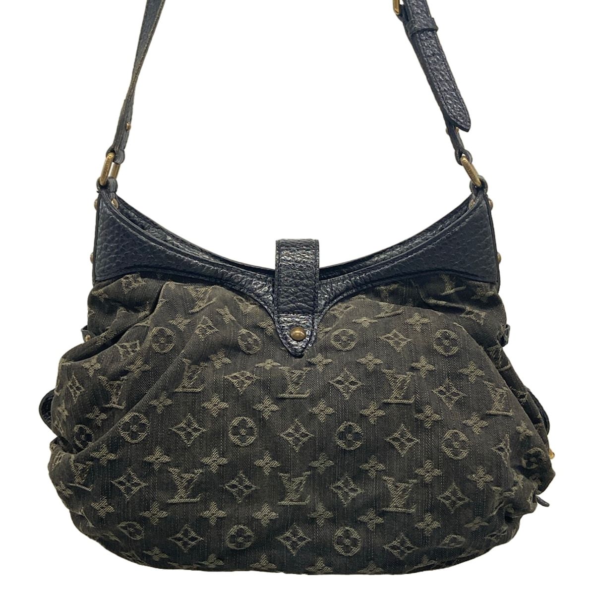 Louis Vuitton Shoulder Bag Monogram Denim Slightly Noir — view 3