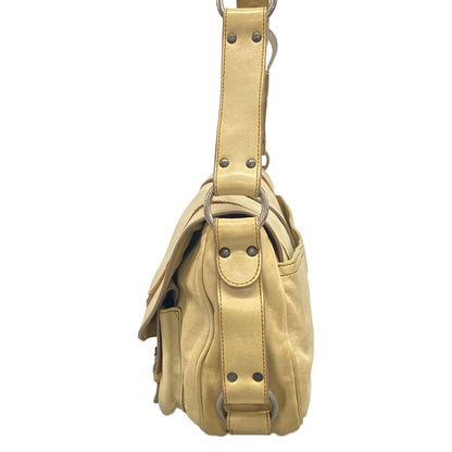Dior Shoulder Bag Gaucho Ivory Brown Leather — view 4