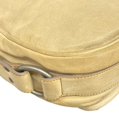 Dior Shoulder Bag Gaucho Ivory Brown Leather — view 6